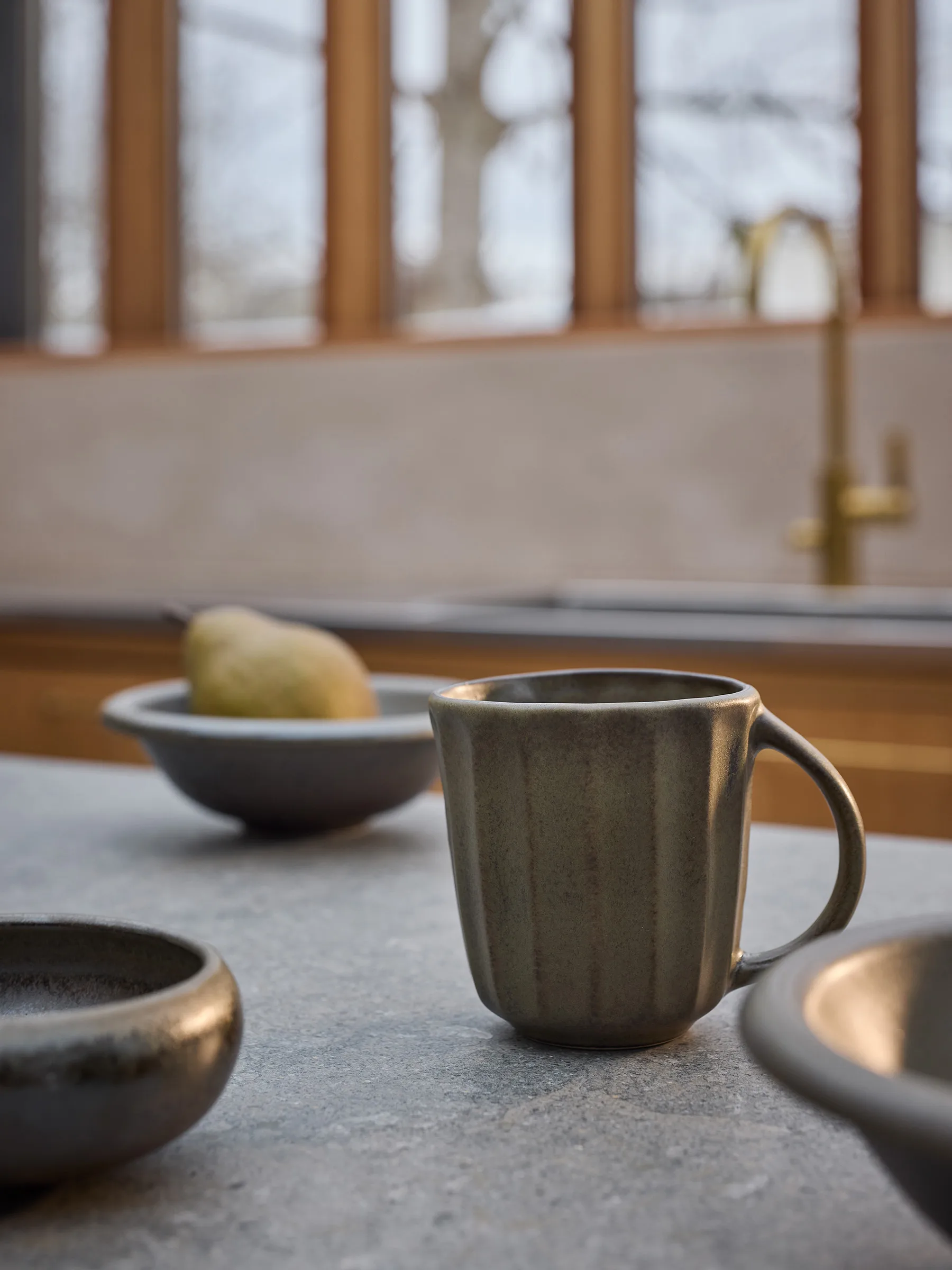 Elba 马克杯, 绿棕色_350ml Tell Me More