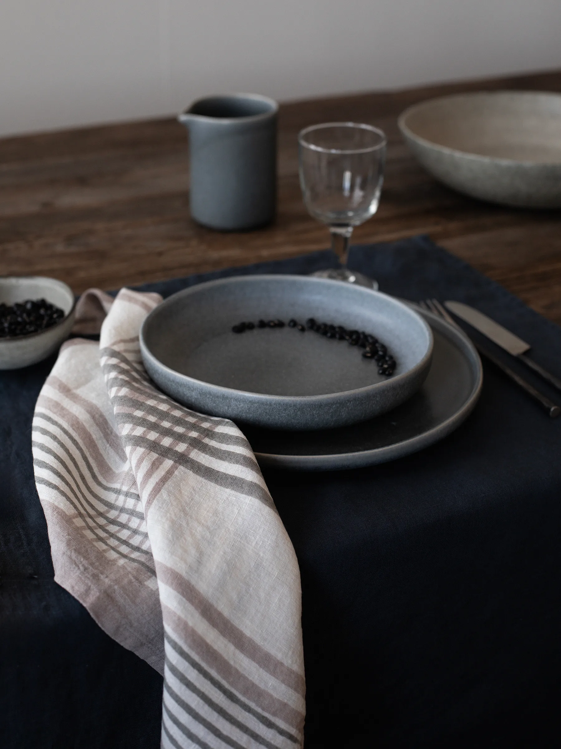 Ella 餐巾纸 50x50 cm, 灰色 checkered Tell Me More