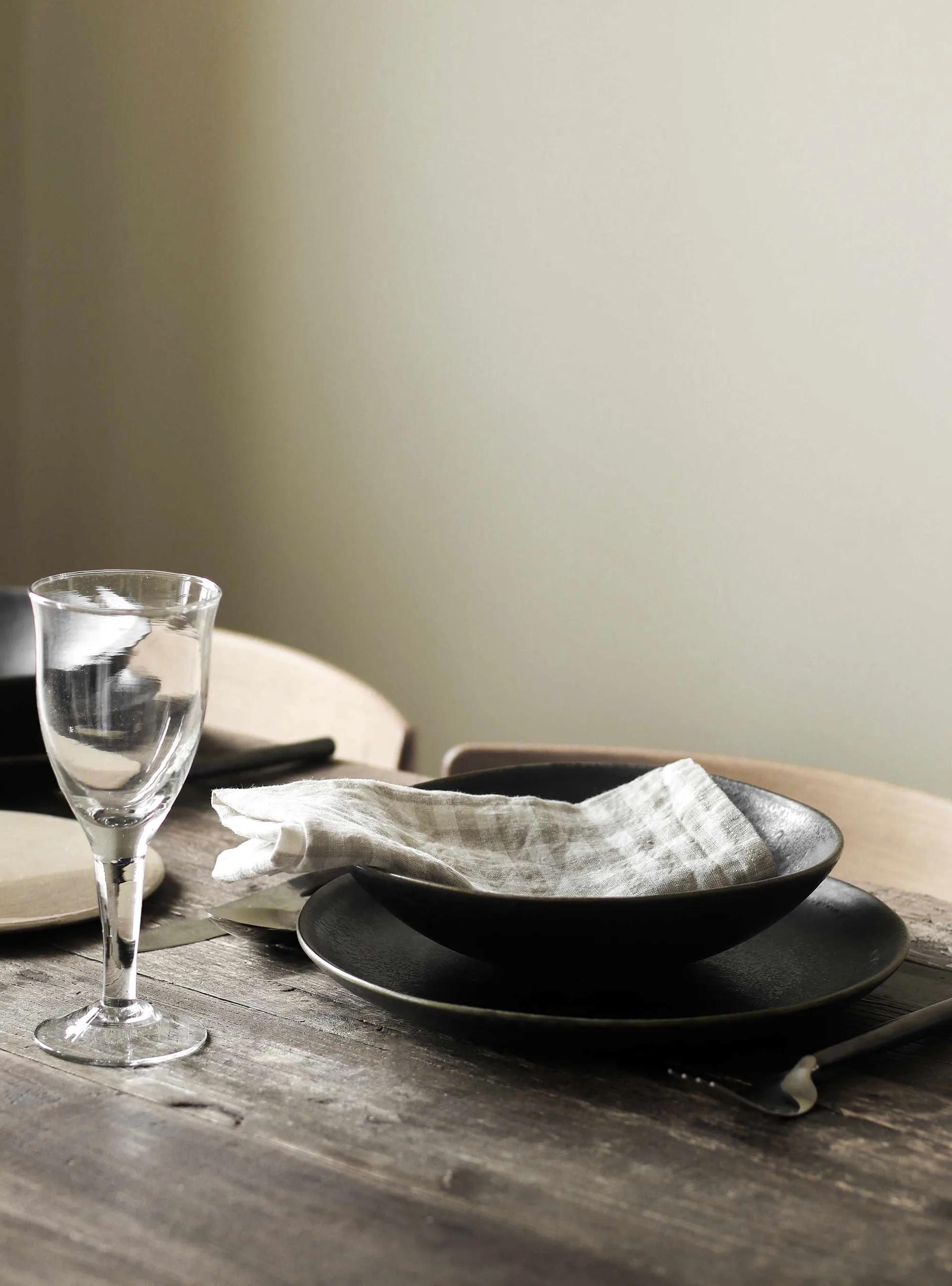 Gingham 格纹 亚麻 餐巾布 45x45 cm, 天然色 Tell Me More