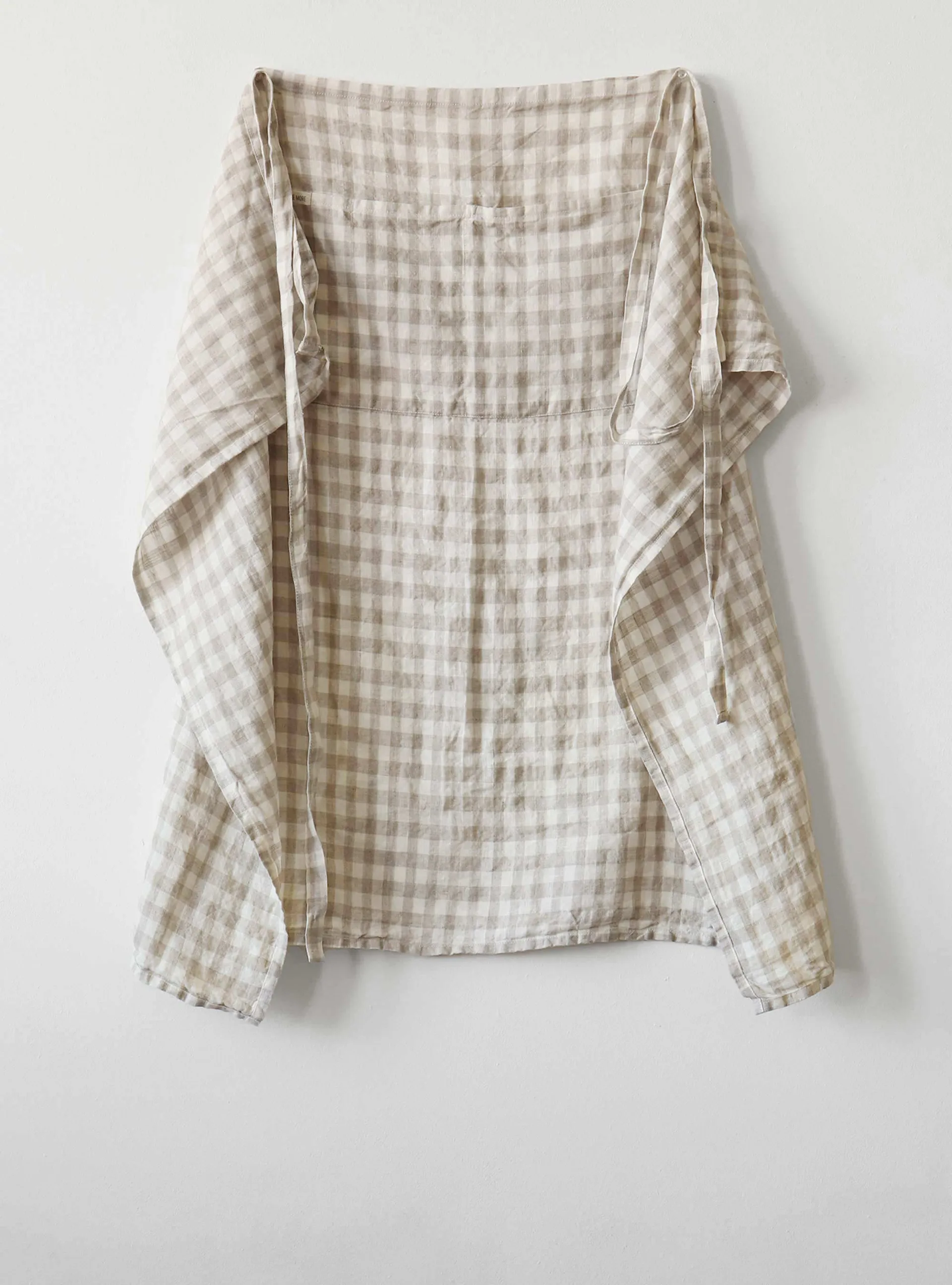 Gingham checkered 围裙 90x75 cm, Natural Tell Me More