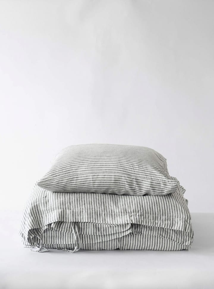 被套 linen 140x200 cm, Grey/white Tell Me More