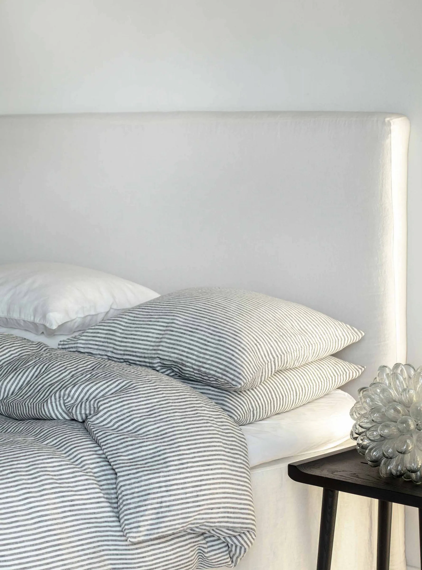 被套 linen 140x200 cm, Grey/white Tell Me More