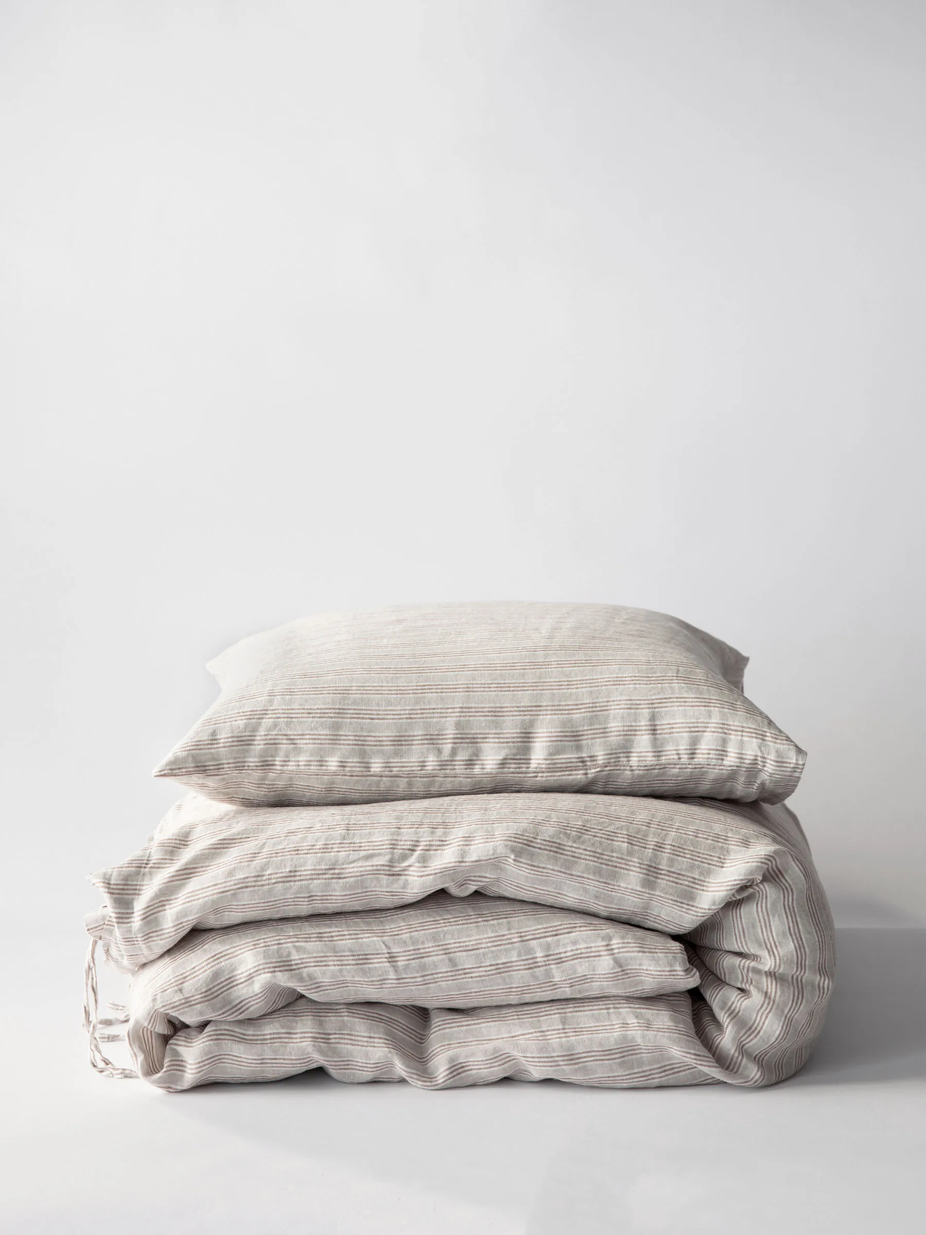 被套 linen 150x200 cm, 榛果条纹 Tell Me More