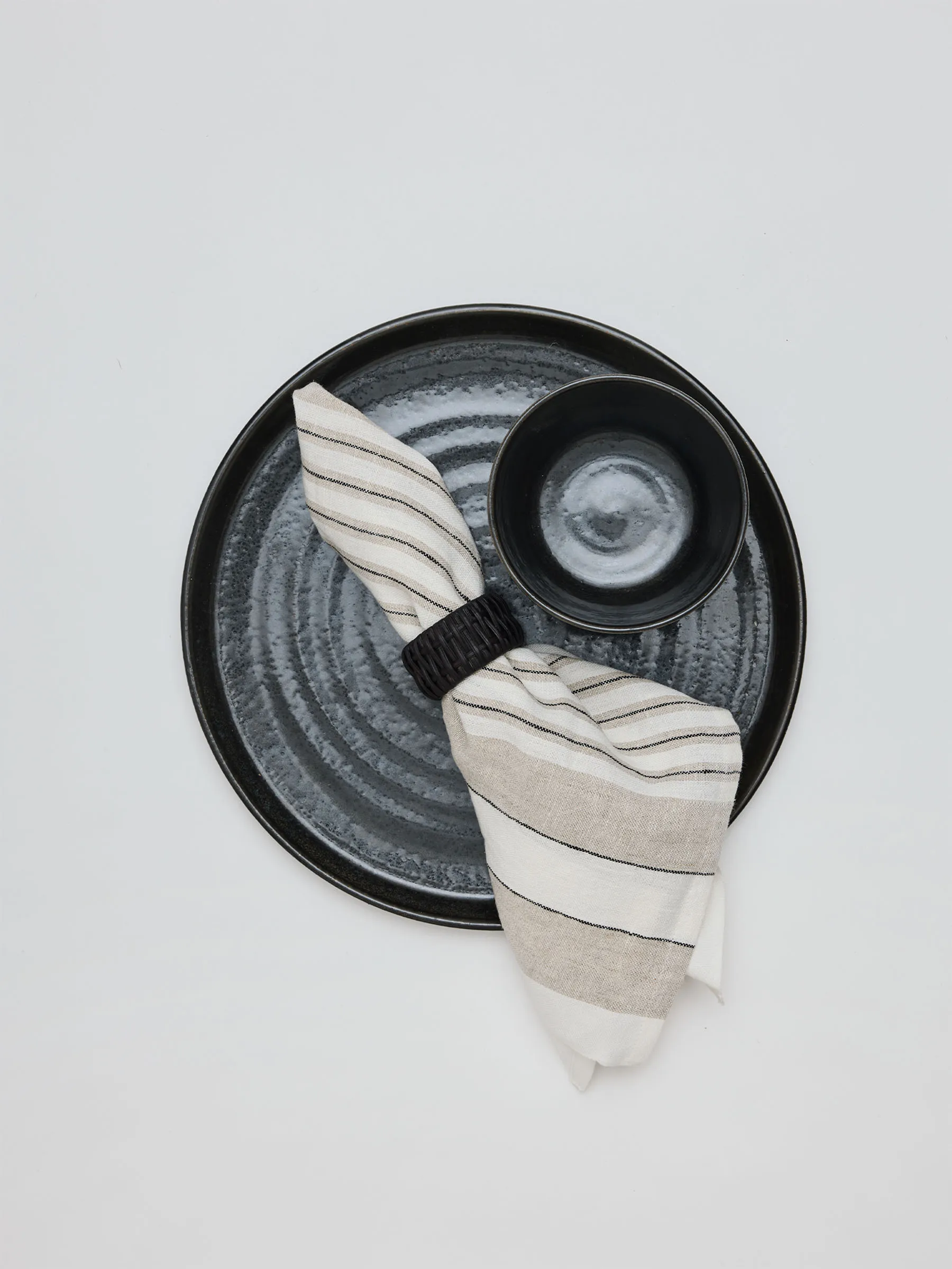 Noah linen 餐巾纸 50x50 cm, 米色 stripe Tell Me More