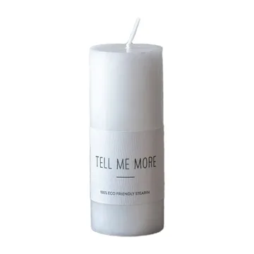 Tell Me More 硬脂块蜡 小码 10cm - 白色 - Tell Me More