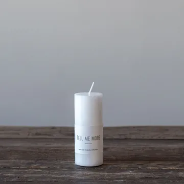 Tell Me More 硬脂块蜡 小码 10cm - 白色 - Tell Me More