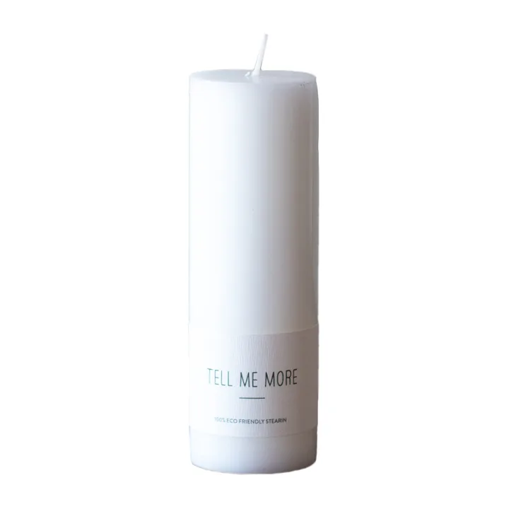 Tell Me More 硬脂块蜡 大码 15cm - 白色 - Tell Me More
