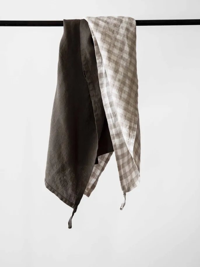 Tell me more 厨房巾 linen 50x70 cm, 灰褐色 Tell Me More