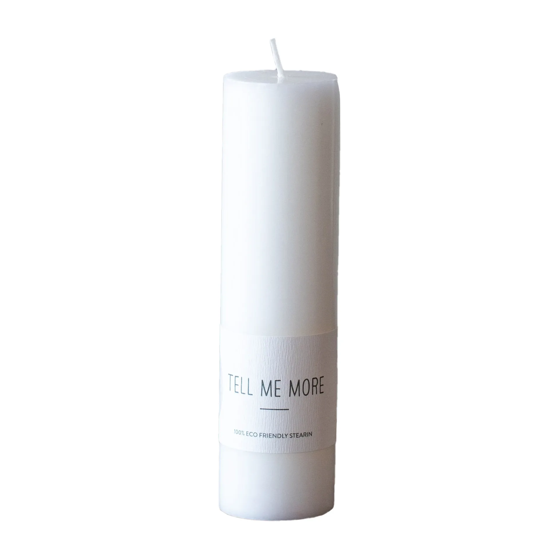 Tell Me More stearin block candle M 15 cm, 白色 Tell Me More
