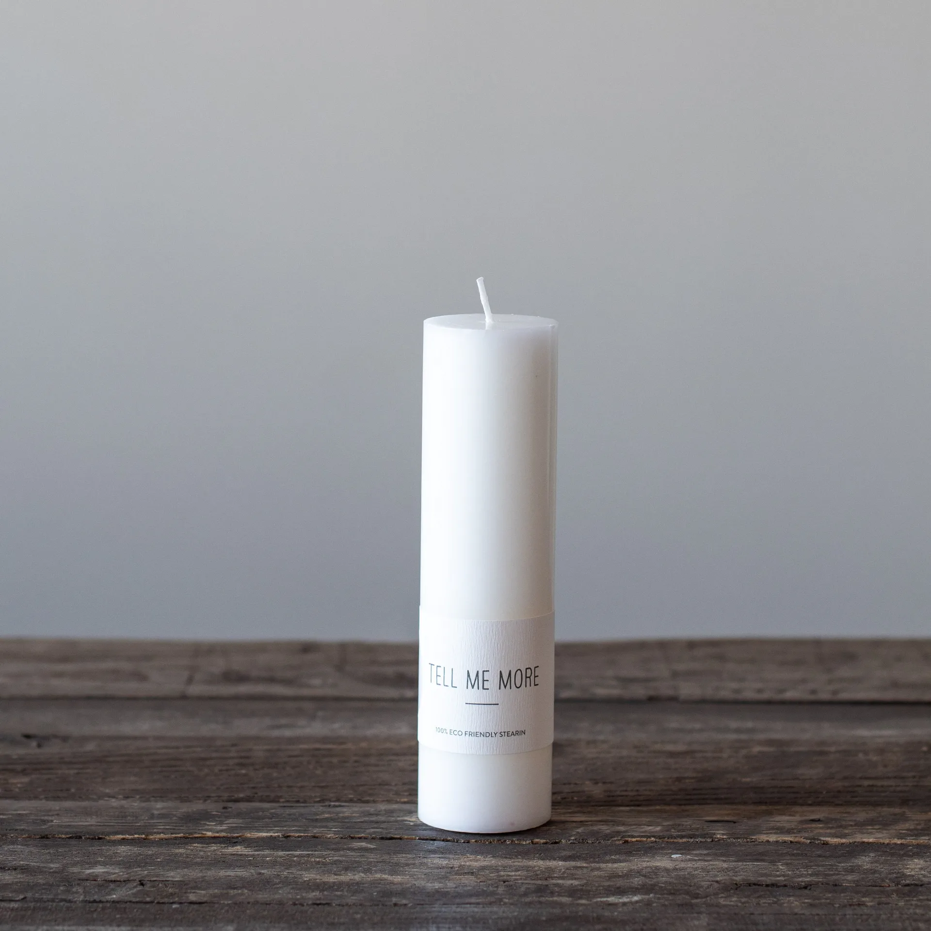 Tell Me More stearin block candle M 15 cm, 白色 Tell Me More