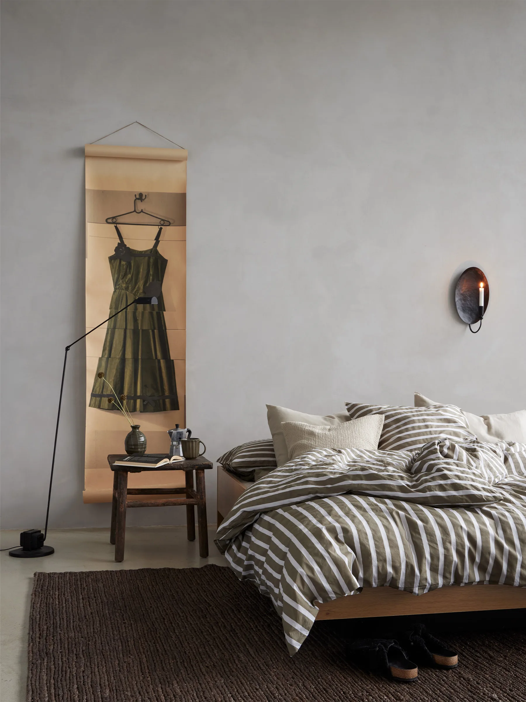 Tell Me More striped 被套 cotton, 橄榄色, 240x220 cm Tell Me More