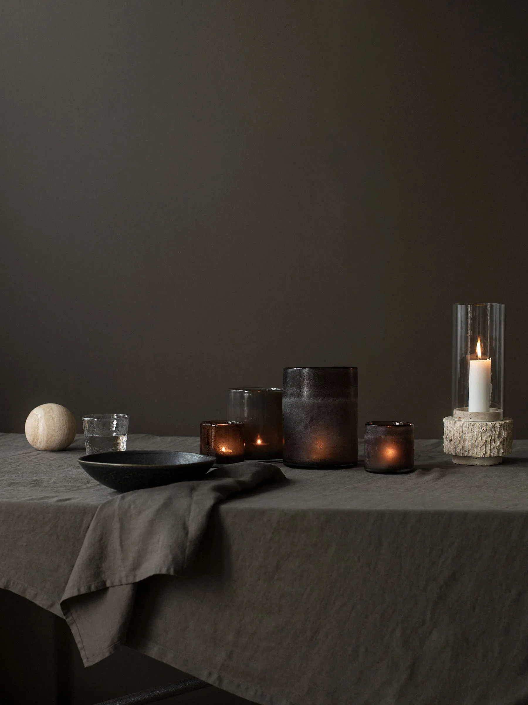 Travertine 烛台, 30 cm Tell Me More