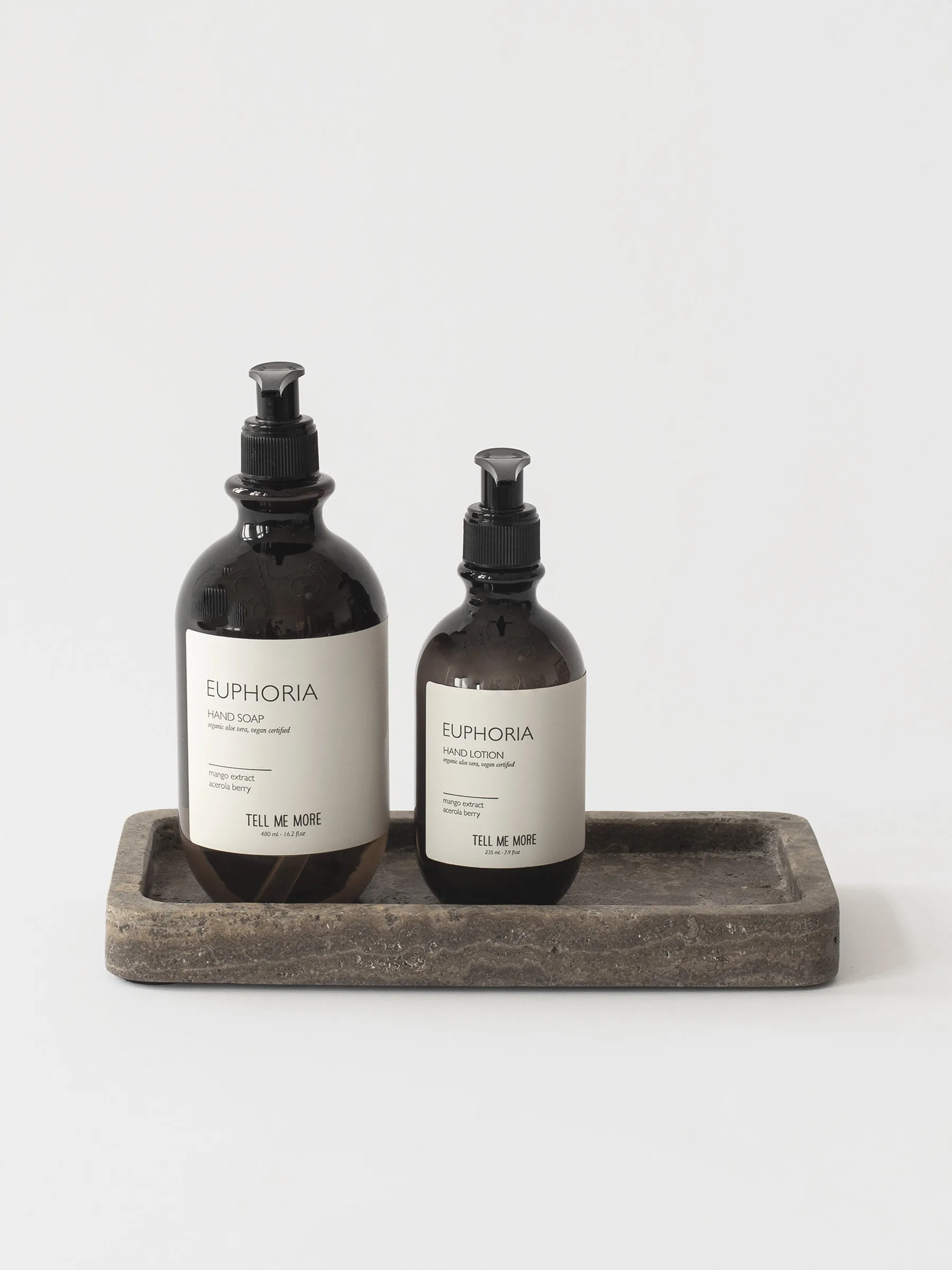 Travertine decorative 托盘 13x25 cm, 褐色 Tell Me More