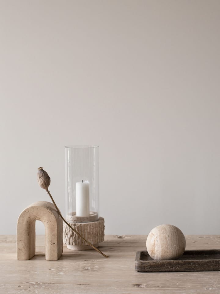 Travertine decorative 托盘 13x25 cm, 褐色 Tell Me More