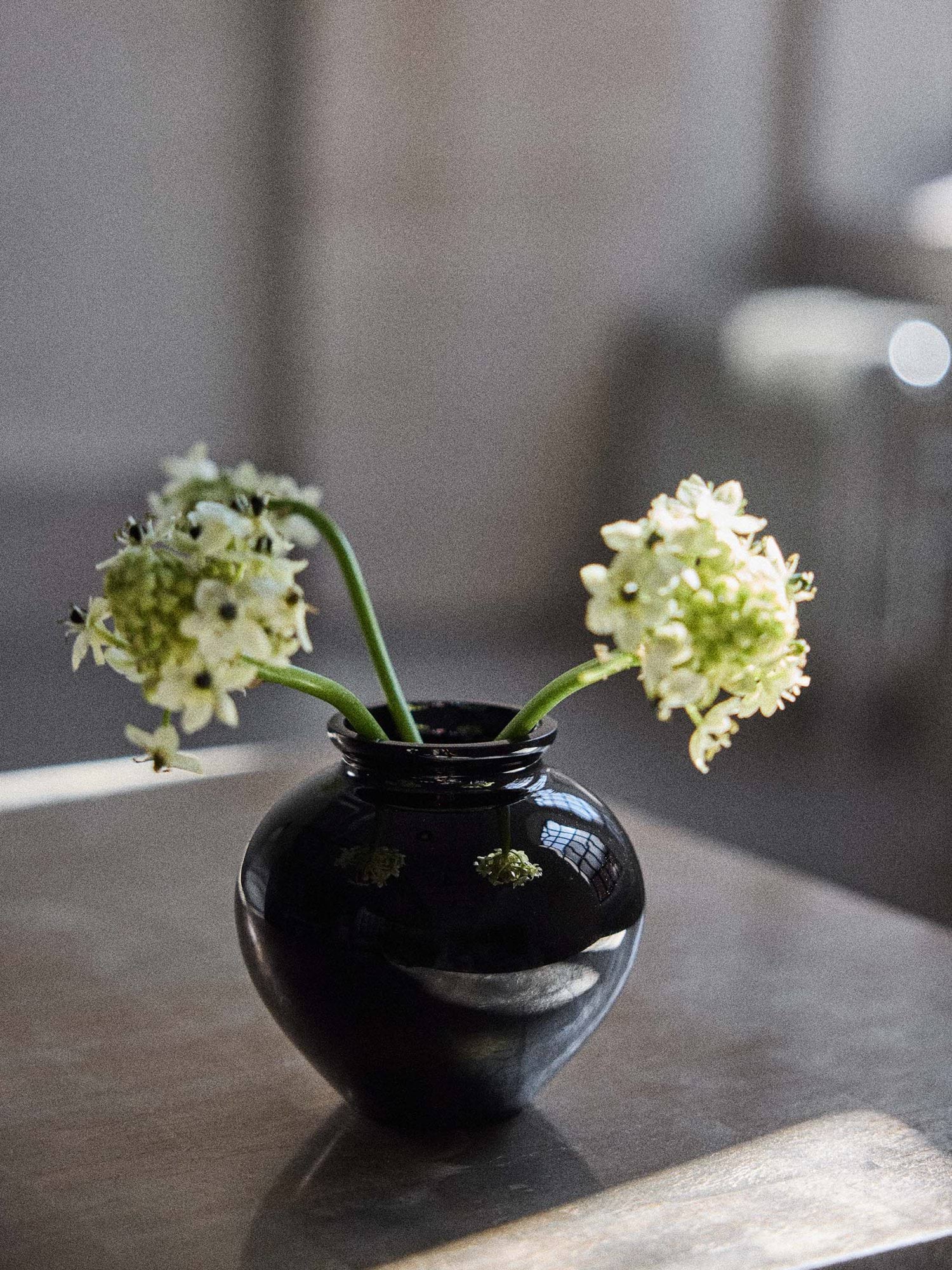 Velino 花瓶, 黑色，Ø12.5x11.5cm Tell Me More