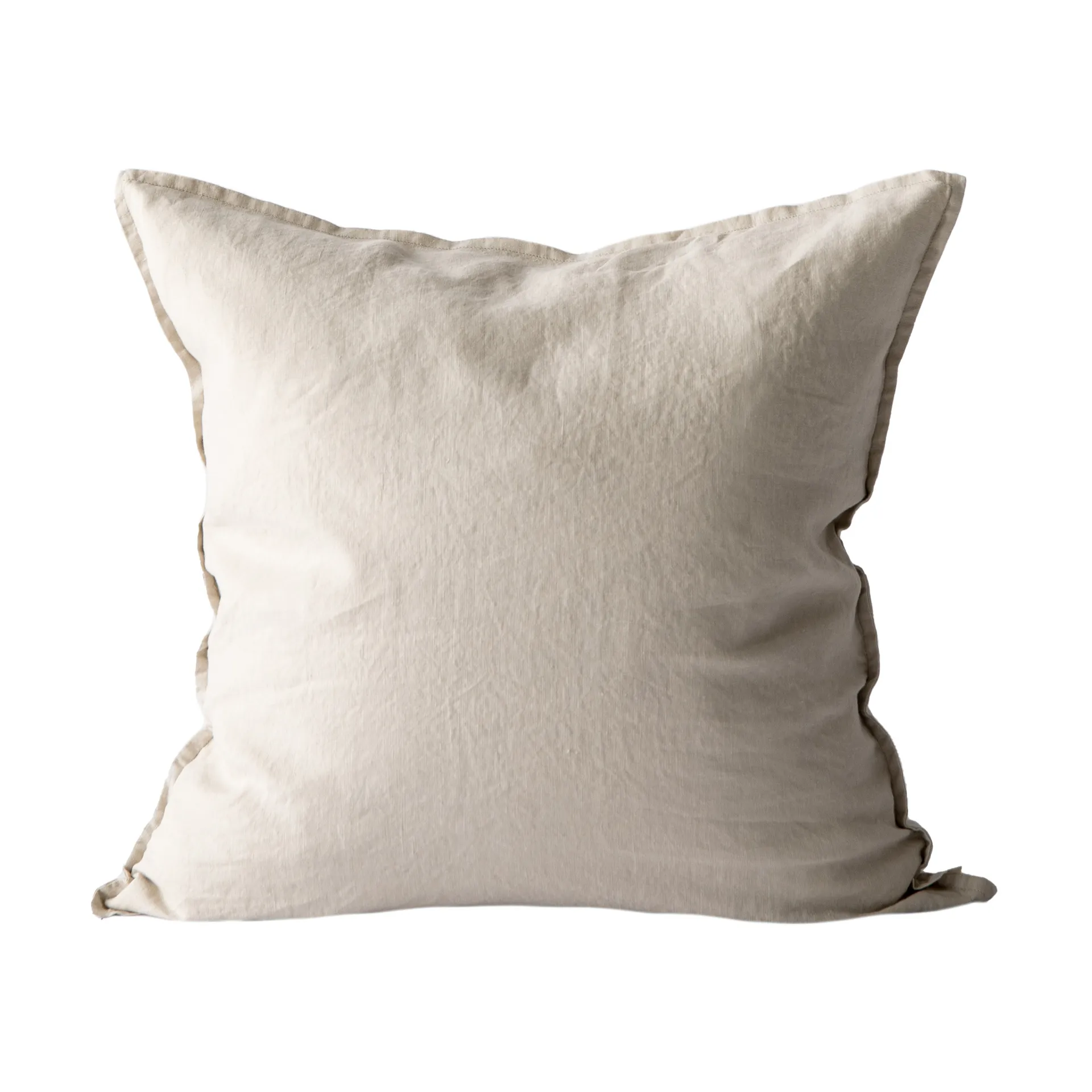 Washed linen 靠枕套 50x50 cm, 暖灰色 Tell Me More