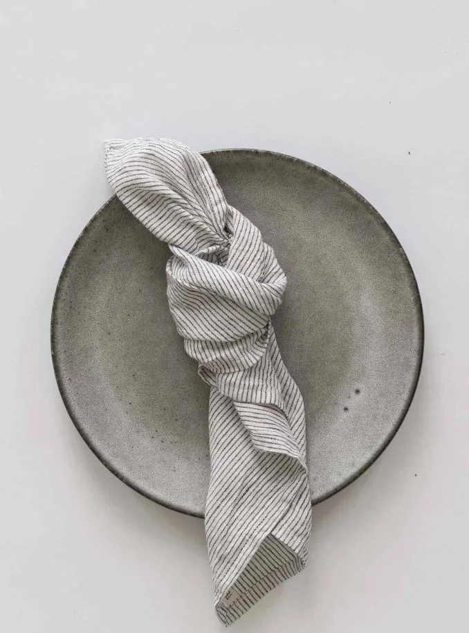 水洗亚麻 餐巾布, 细条纹 Tell Me More