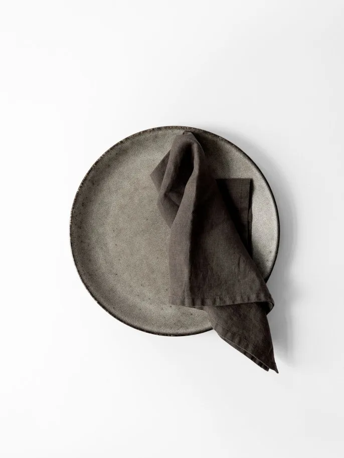 水洗亚麻 餐巾布, 灰褐色 Tell Me More