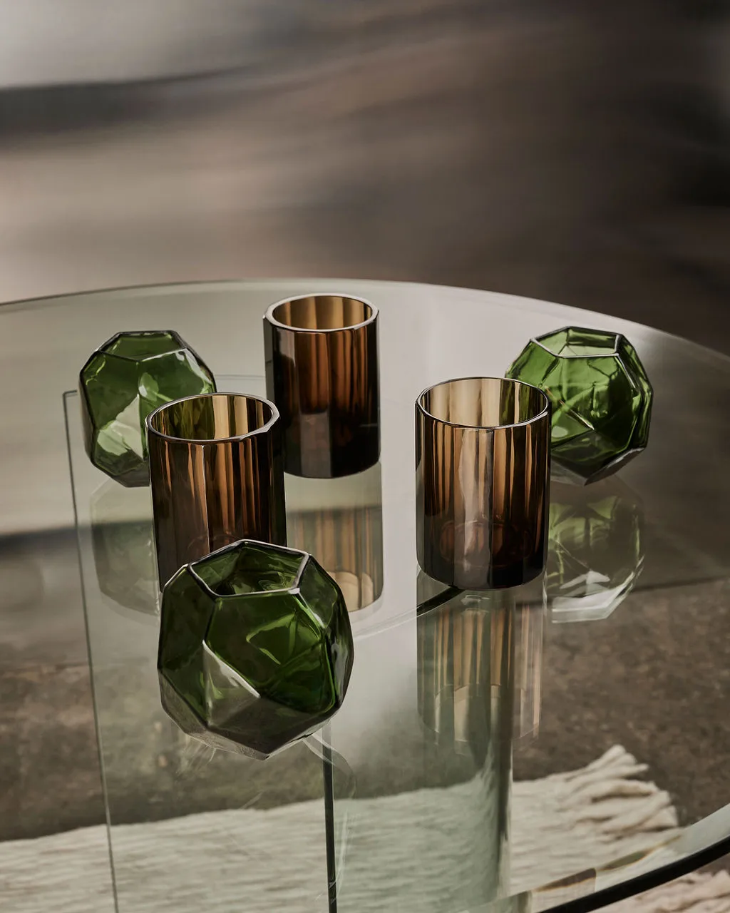 Aspelin 烛台 Ø8x11 cm, 褐色 Tinted