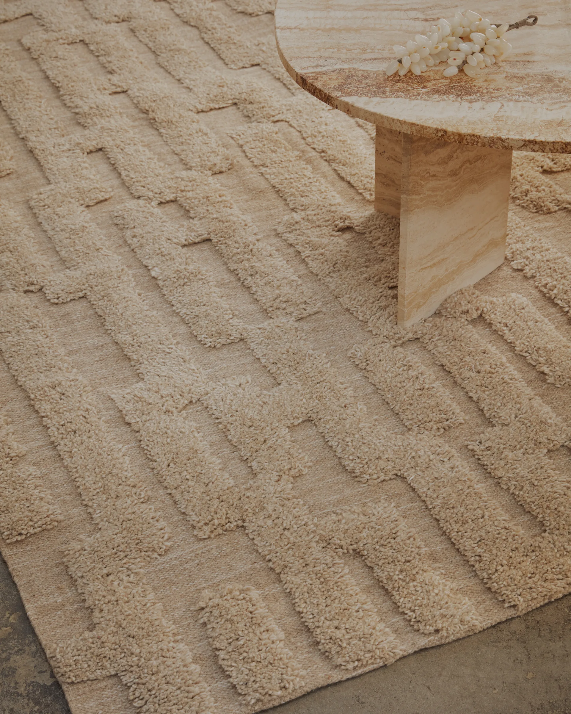 Bielke 羊毛 地毯 200x300 cm, 米色-混纺 Tinted