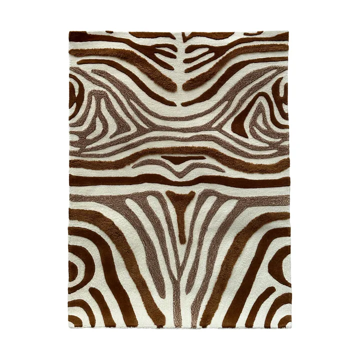 Jepson 纯羊毛编织地毯130x180cm - 棕色配米白色 - Tinted
