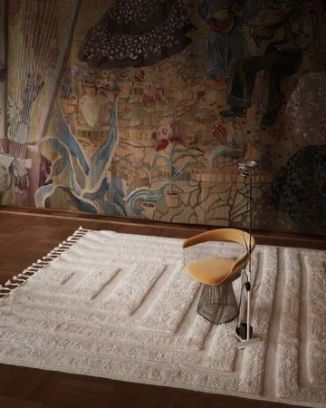 Kask 羊毛 地毯 170x240 cm - 米白色 - Tinted