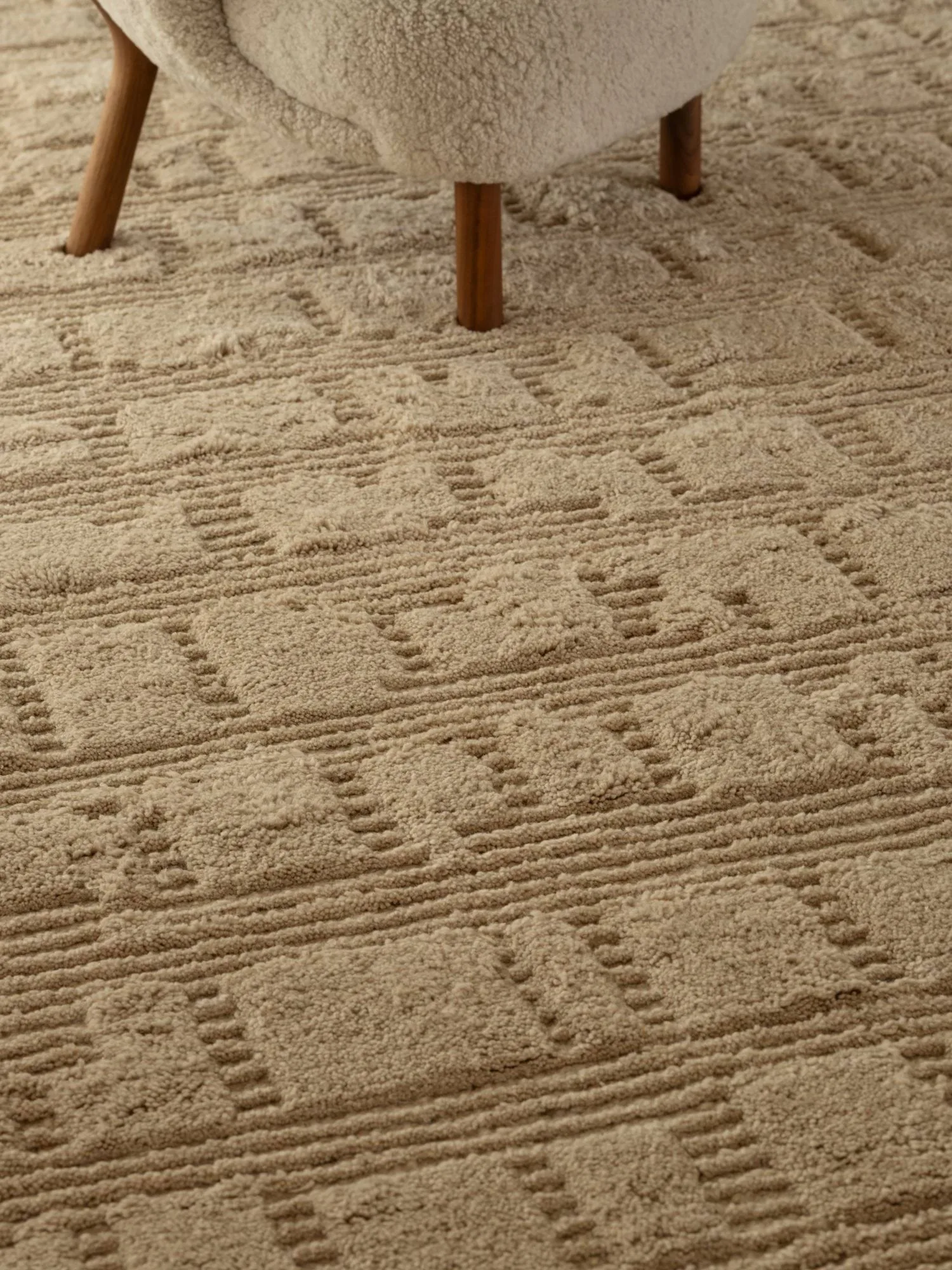 Lydahl 羊毛地毯, 米色_200x300cm Tinted