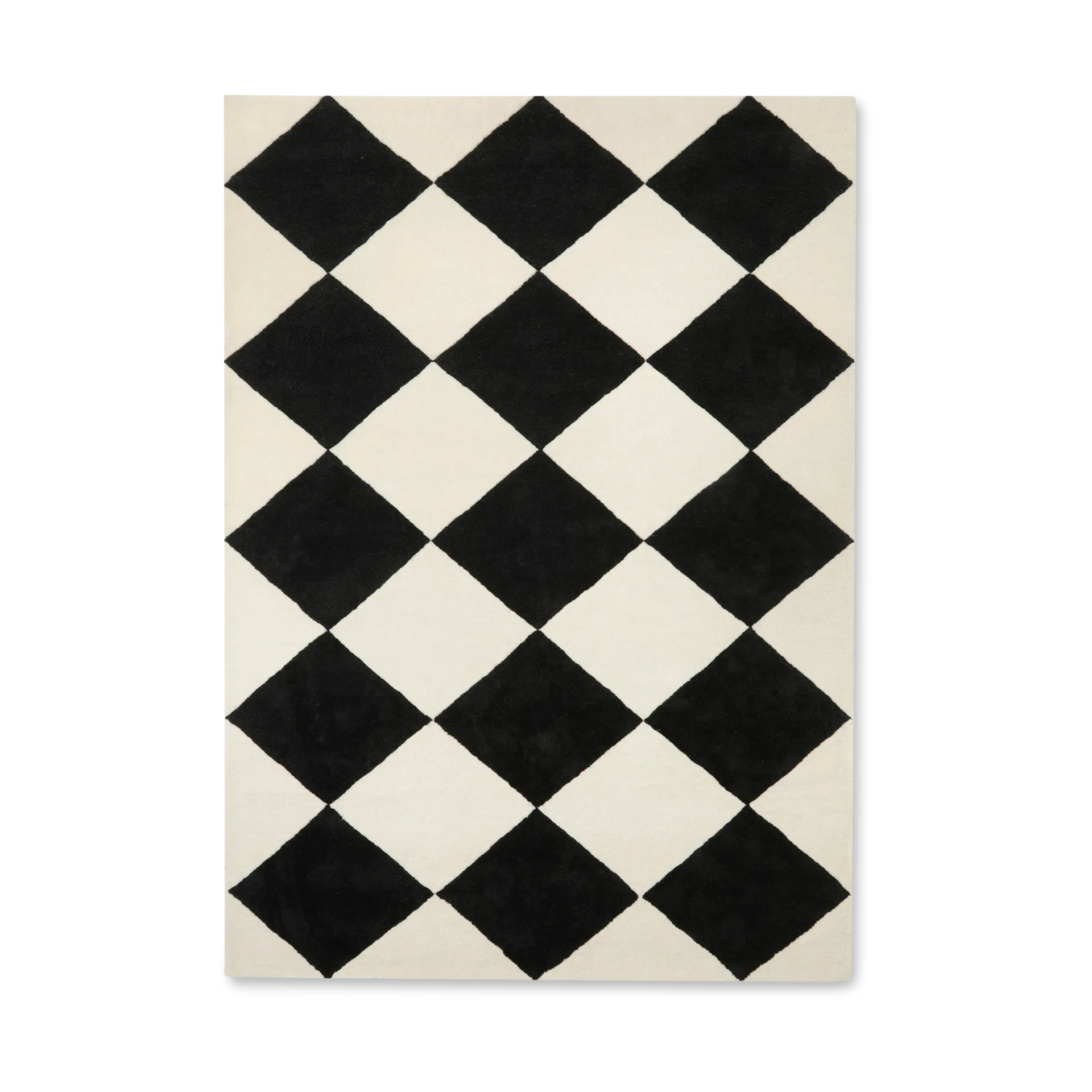 Tenman 羊毛 地毯 170x240 cm, 黑色-白色 Tinted