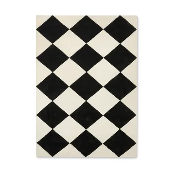 Tenman 羊毛 地毯 170x240 cm - 黑色-白色 - Tinted