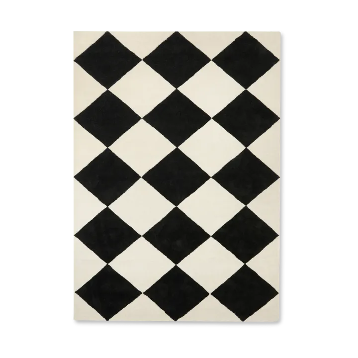 Tenman 羊毛 地毯 170x240 cm - 黑色-白色 - Tinted