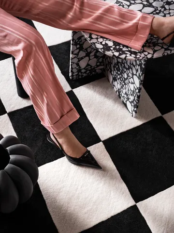 Tenman 羊毛 地毯 170x240 cm - 黑色-白色 - Tinted