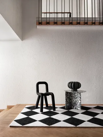 Tenman 羊毛 地毯 170x240 cm - 黑色-白色 - Tinted