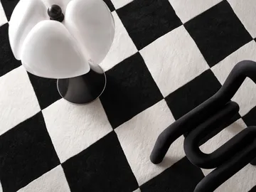 Tenman 羊毛 地毯 170x240 cm - 黑色-白色 - Tinted