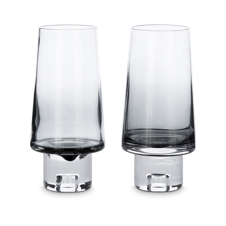 Tank 高脚透明玻璃杯 两件套装 - 黑色 - Tom Dixon
