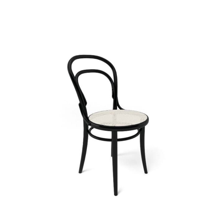TON 14号椅 19世纪的工业设计经典 - 黑色 stained B123-New rattan seat - TON