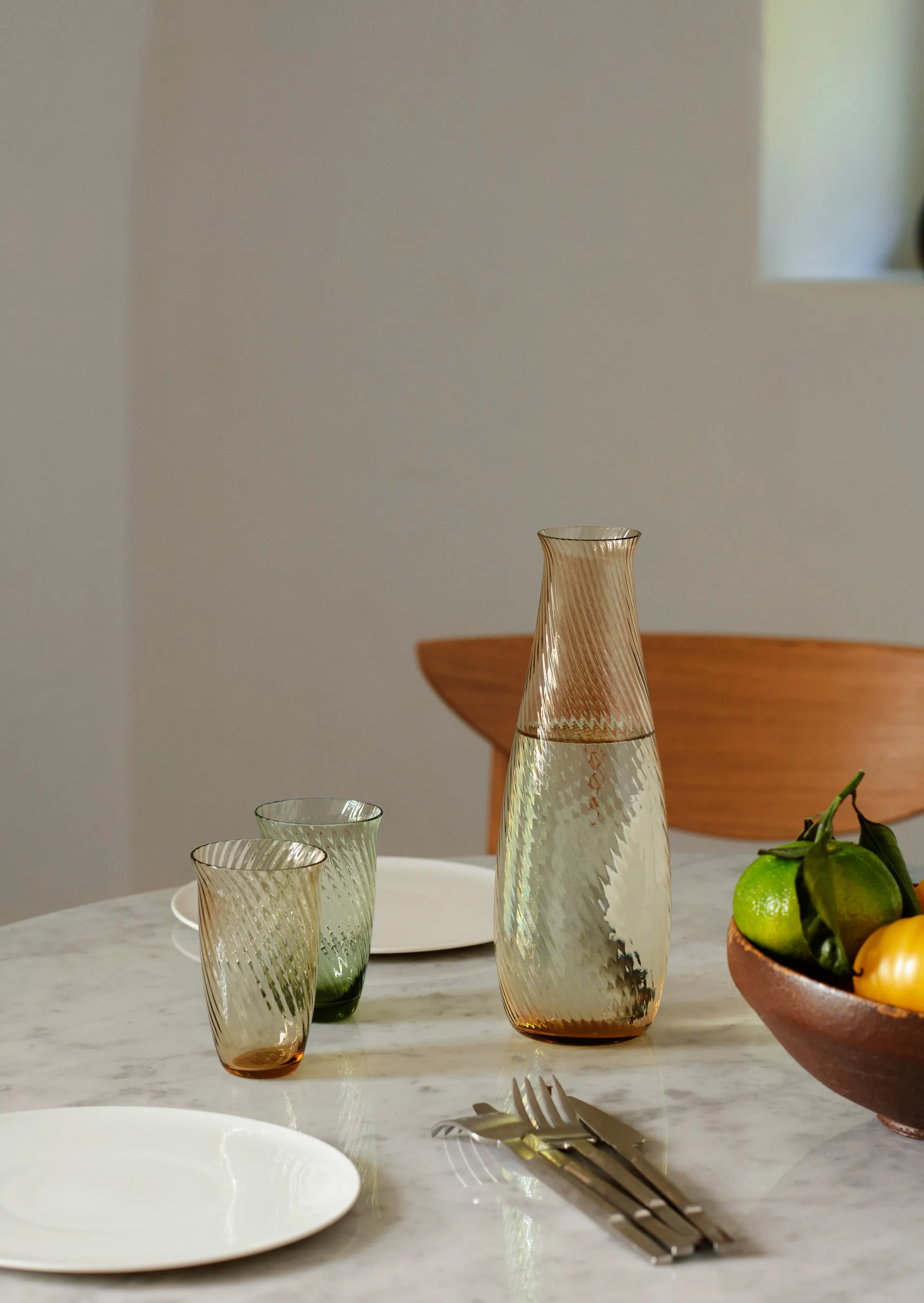 Collect SC60 玻璃杯/水杯 两件套装, 琥珀红 &Tradition