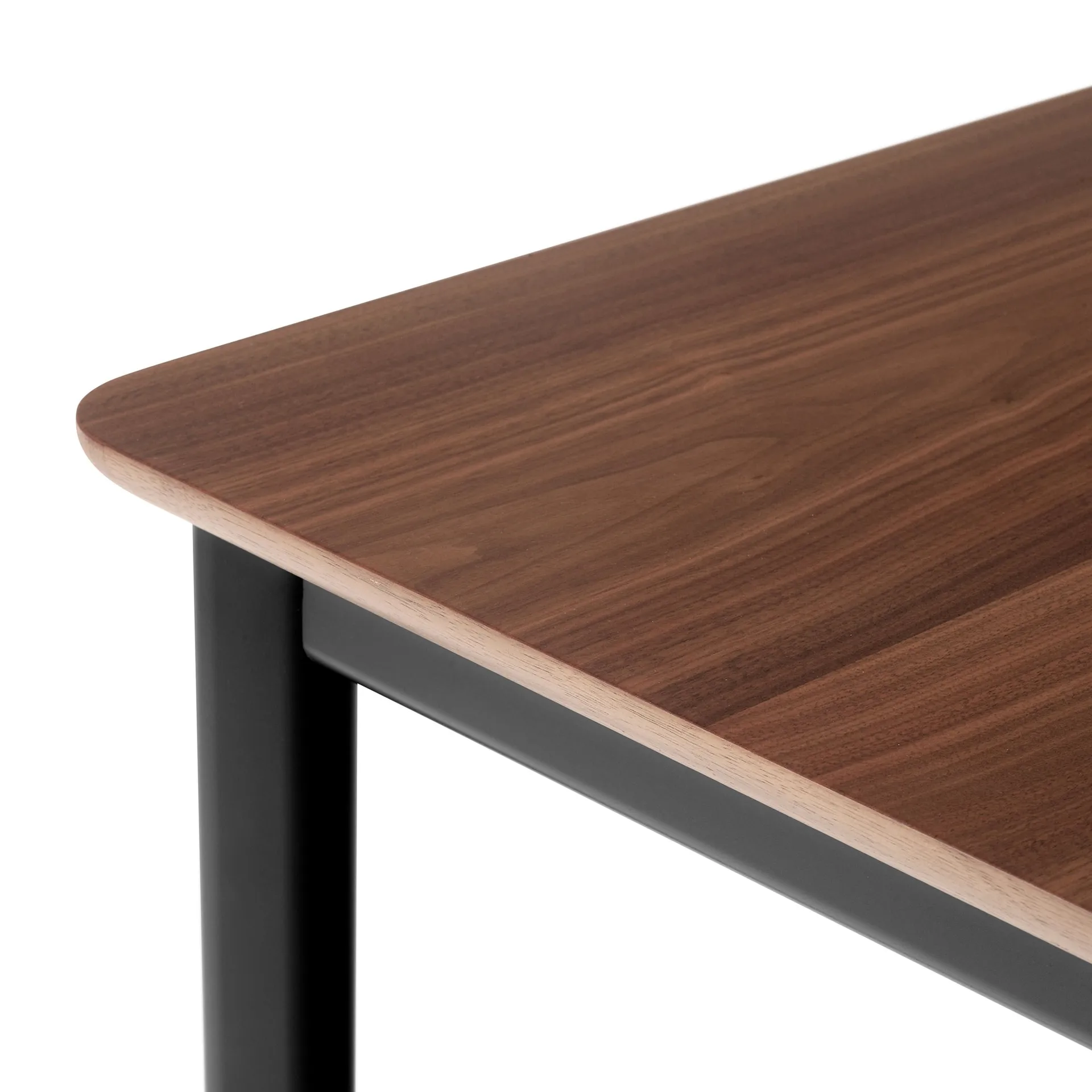 Drip HW115 餐桌 83x143 cm, 黑色 frame-透明 lacq. 核桃色 &Tradition
