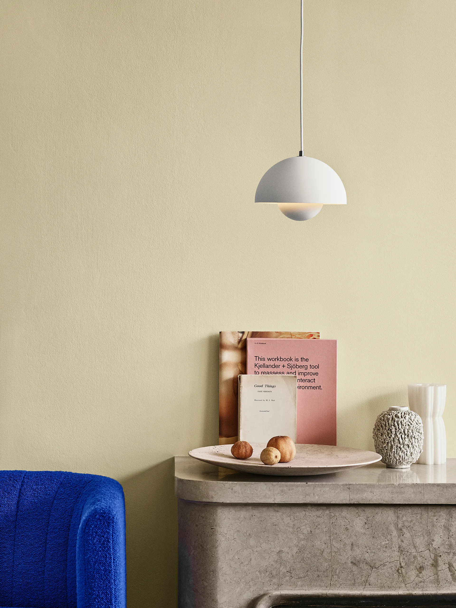 FlowerPot VP1 花苞灯/吊灯, 哑光白 &Tradition