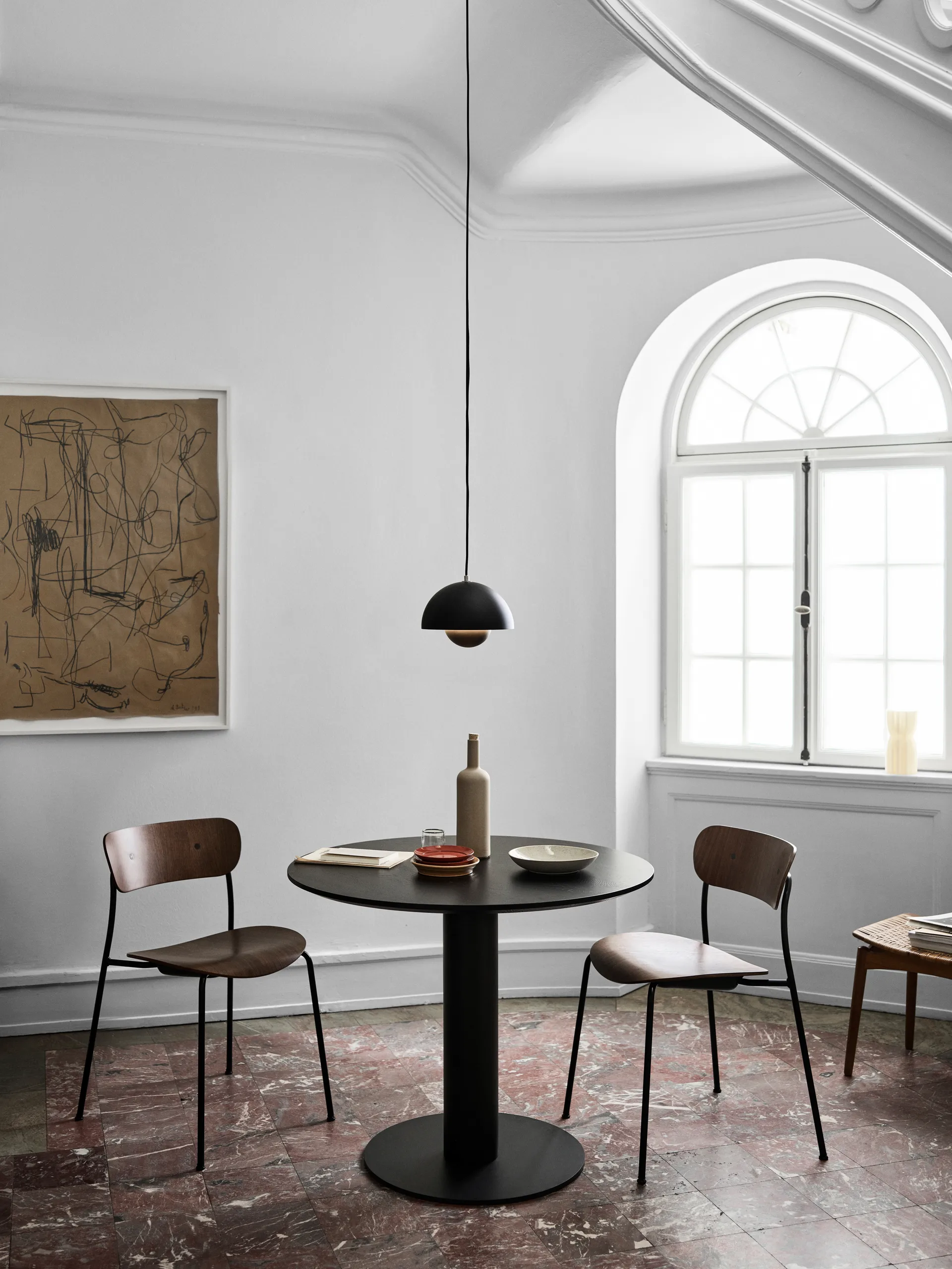 FlowerPot VP1 花苞灯/吊灯, 哑光黑 &Tradition