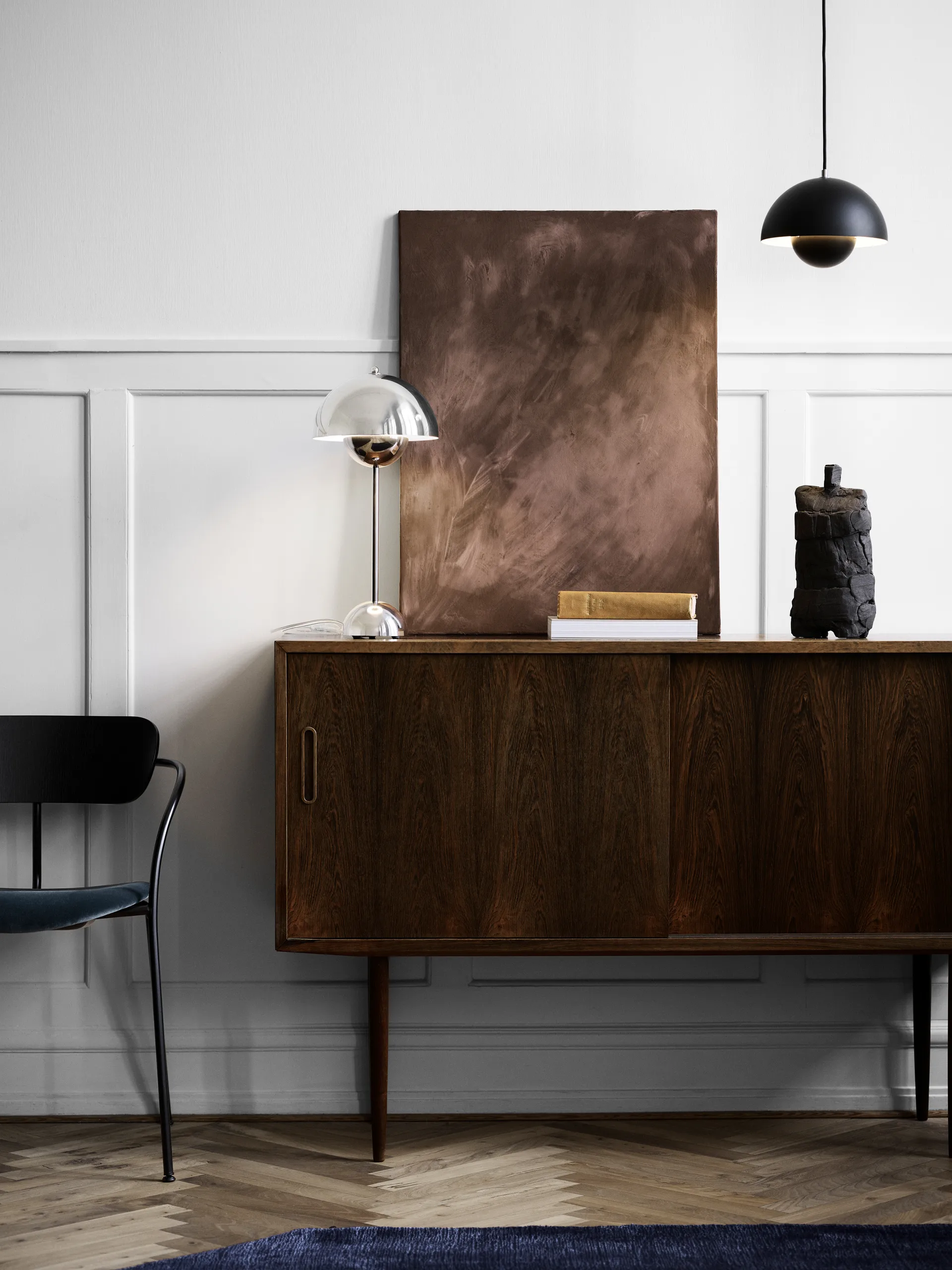 FlowerPot VP1 花苞灯/吊灯, 哑光黑 &Tradition