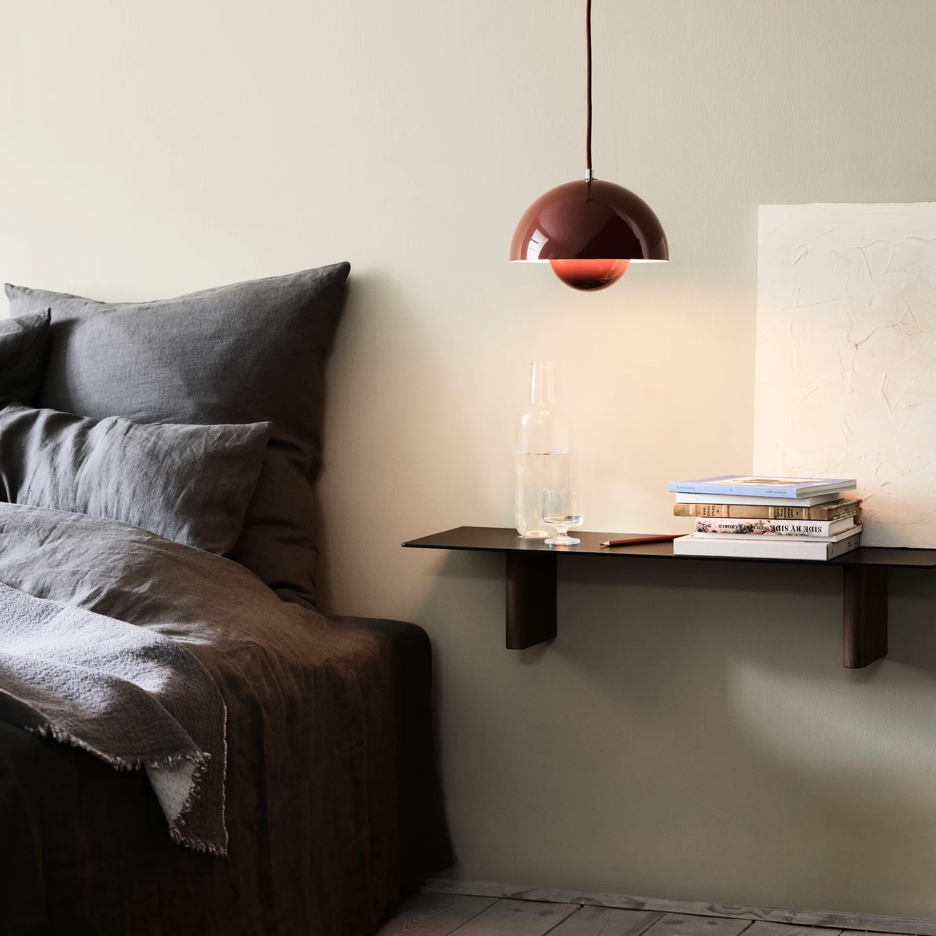 FlowerPot VP1 花苞灯/吊灯, 红棕色 &Tradition