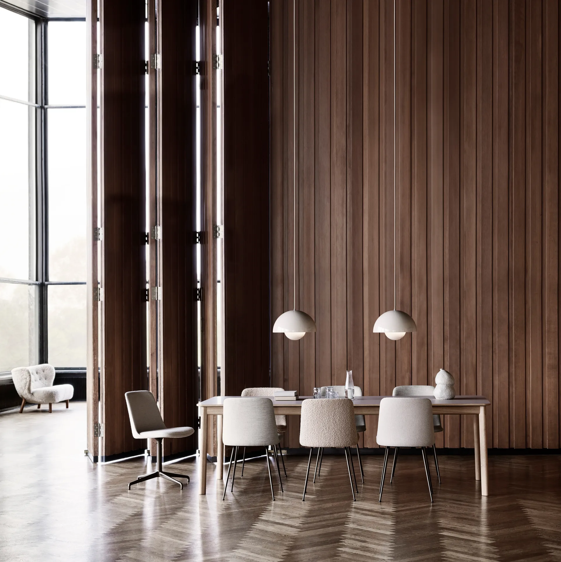 Flowerpot VP7 花苞灯/吊灯, 哑光白 &Tradition