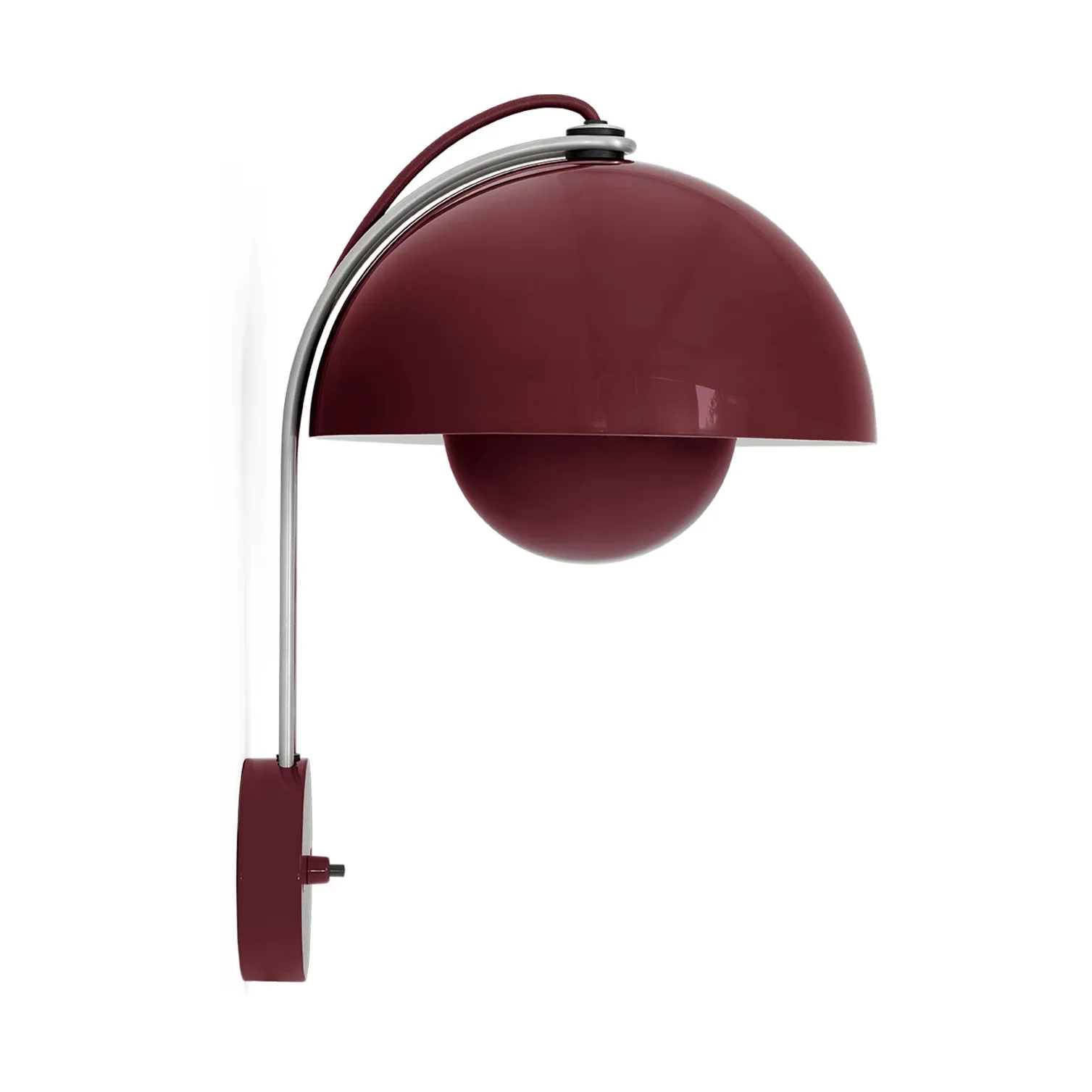 Flowerpot VP8 壁灯, 深梅色 &Tradition
