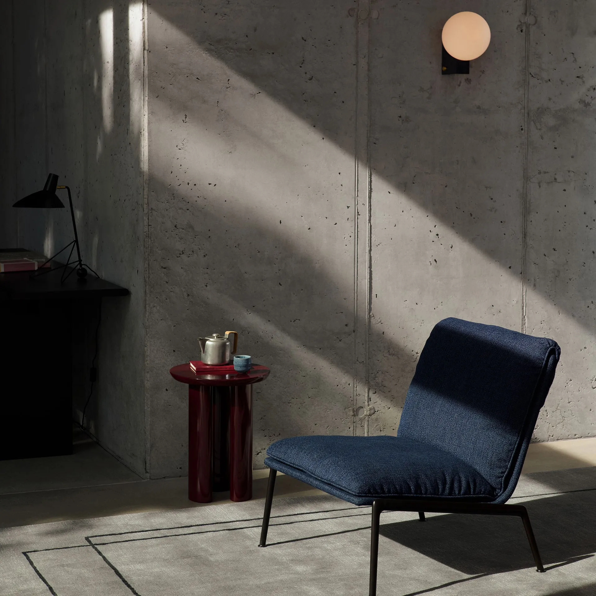 Journey SHY2 壁灯/床头灯, 钢青 &Tradition