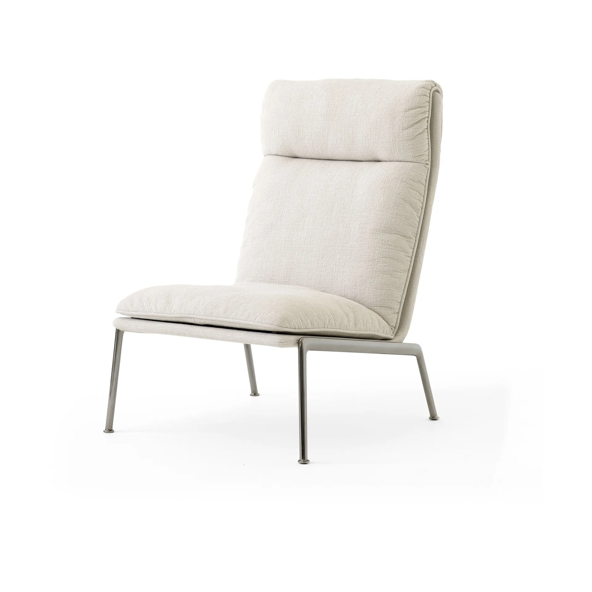 Muno LN16 High back lounge 椅子, Dark 镀铬色-Cifrado 0221 &Tradition