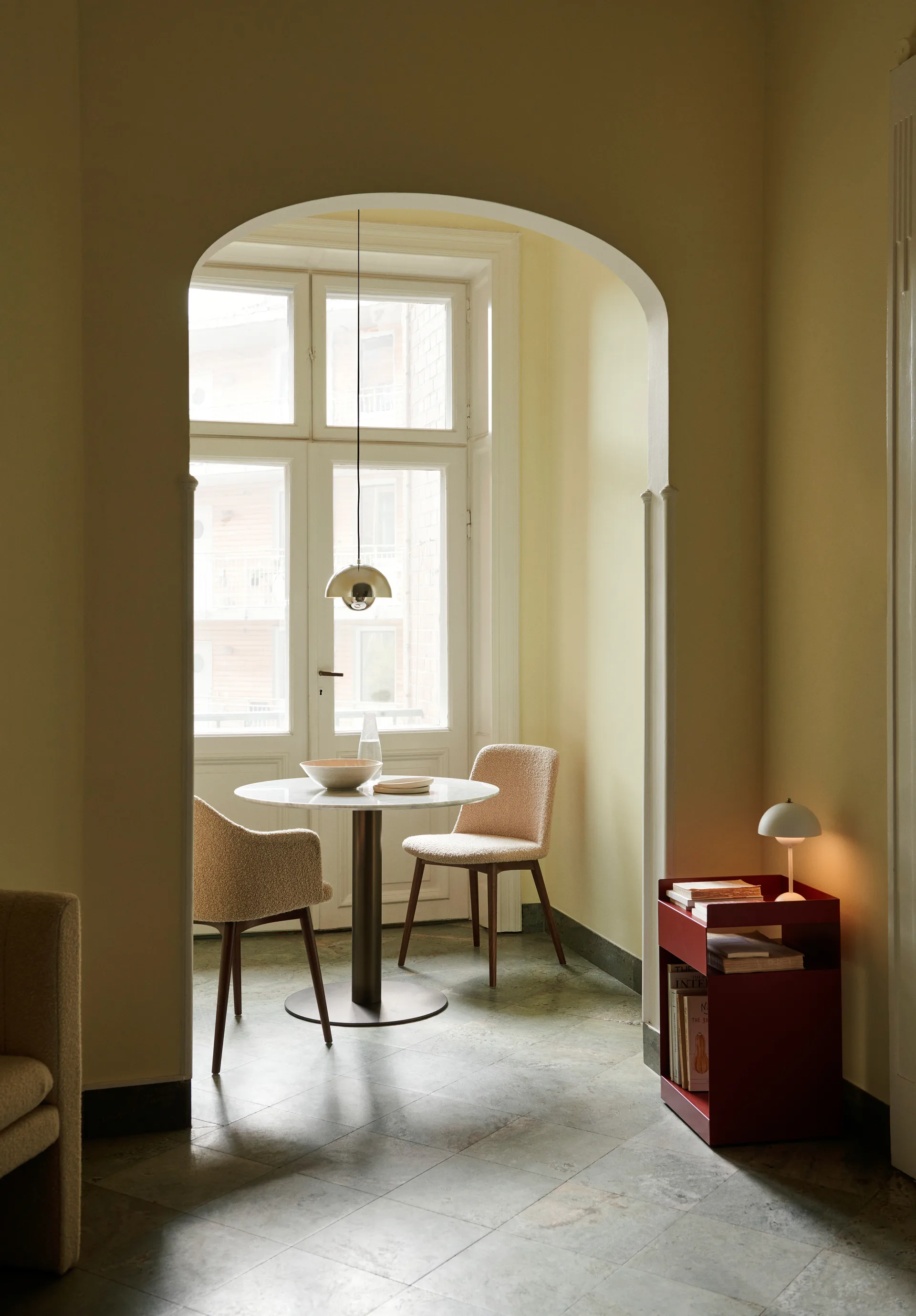 Rotate SC73 手推车/储物柜/床头柜 深红色, 深红色 &Tradition