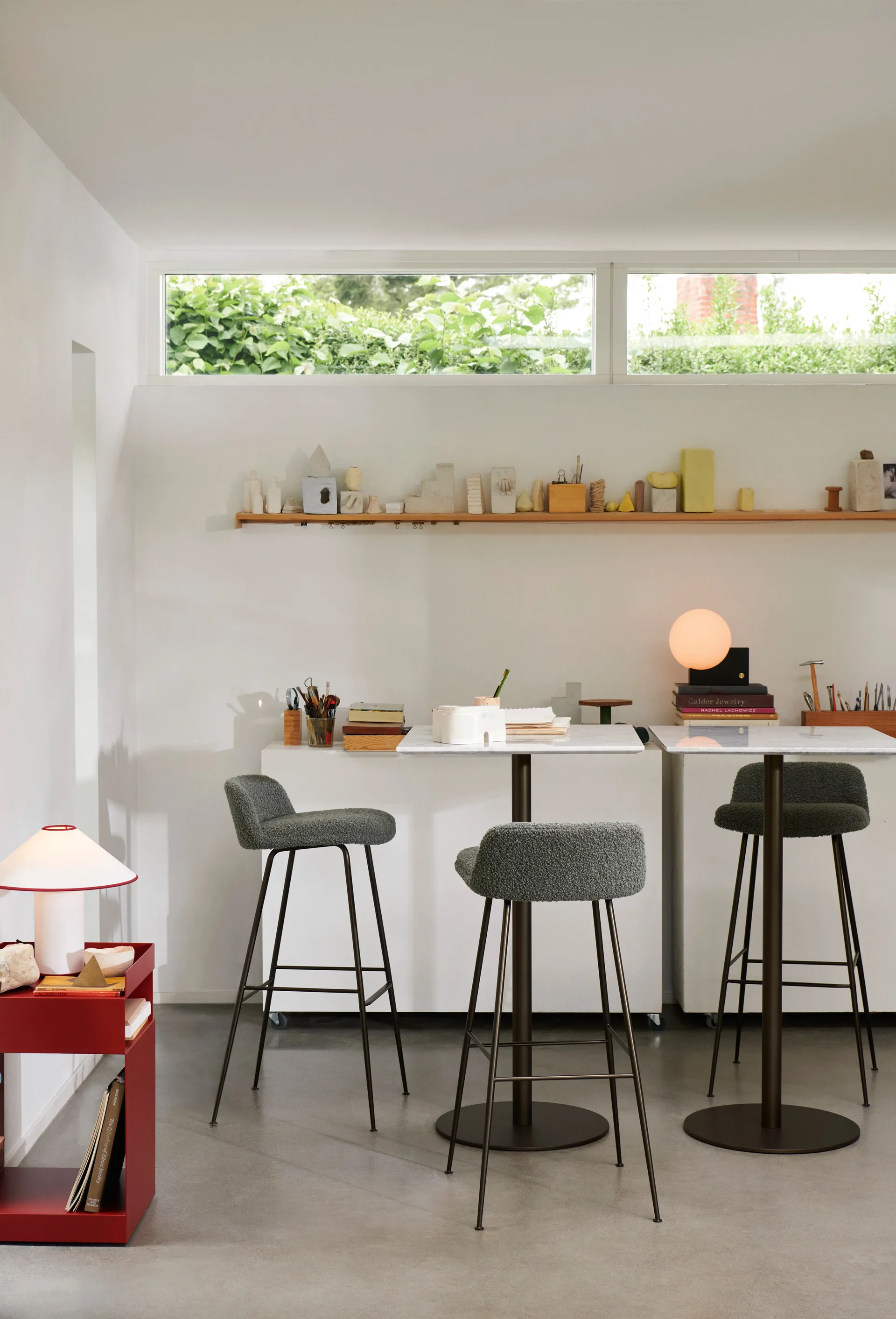 Rotate SC73 手推车/储物柜/床头柜 深红色, 深红色 &Tradition