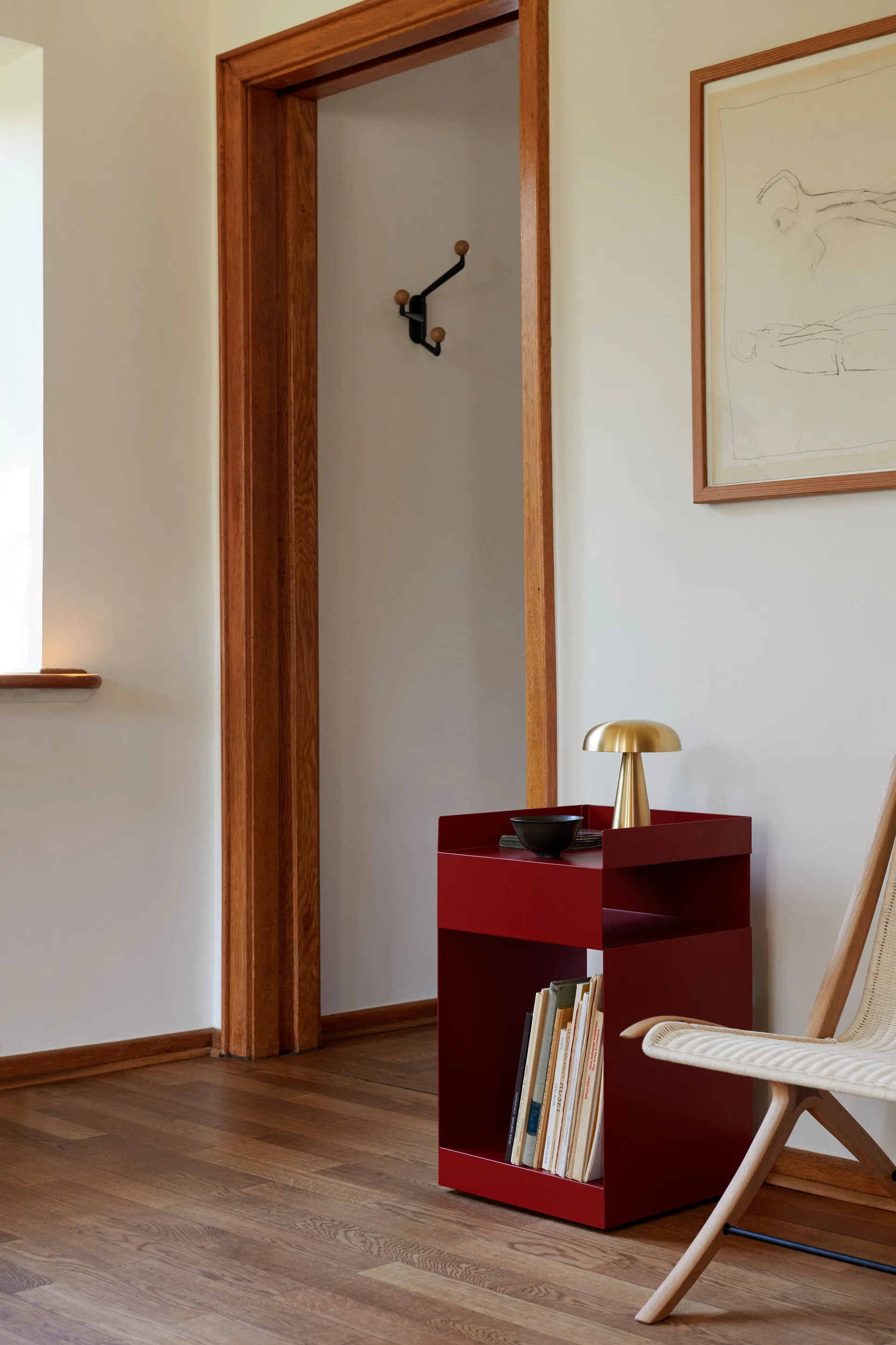 Rotate SC73 手推车/储物柜/床头柜 深红色, 深红色 &Tradition