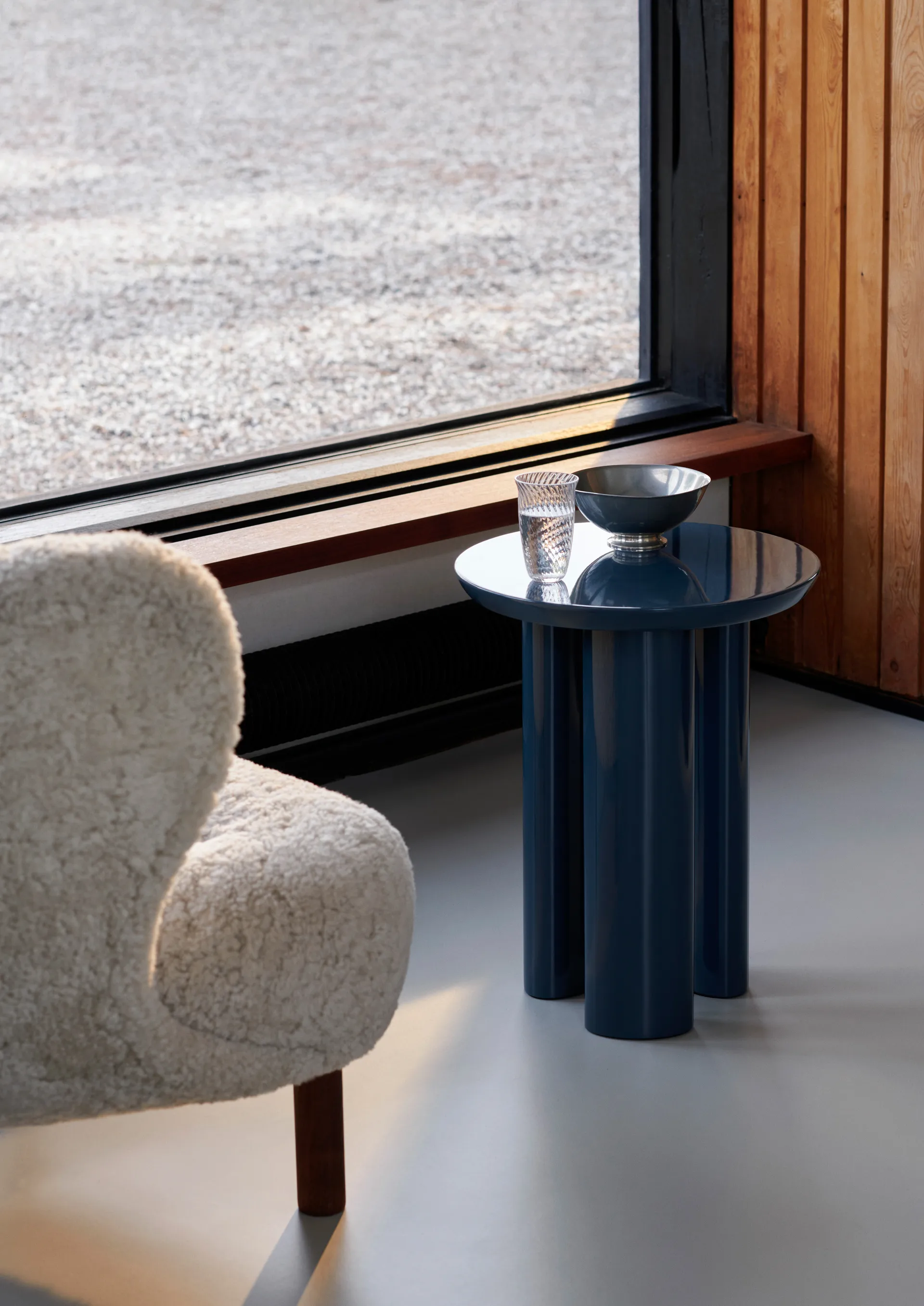 Tung JA3 小边桌/小茶几/咖啡桌, 钢蓝色 &Tradition