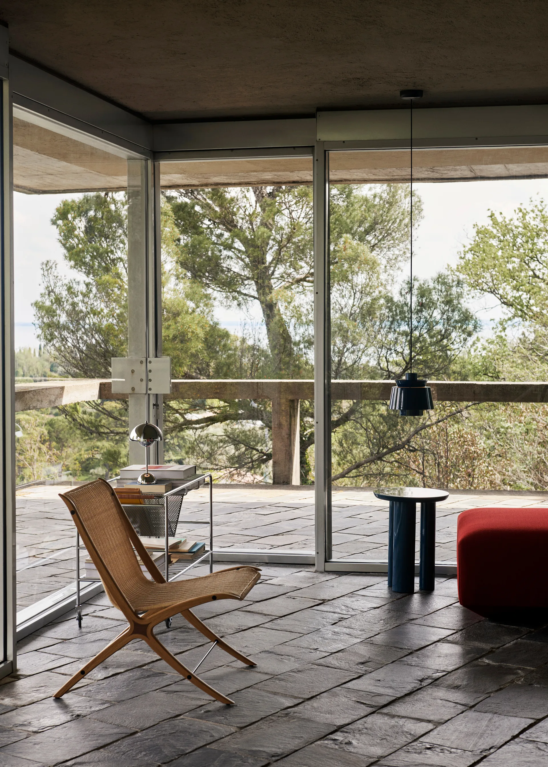 Utzon JU1 Special Anniversary Edition 灯, Steel Blue &Tradition